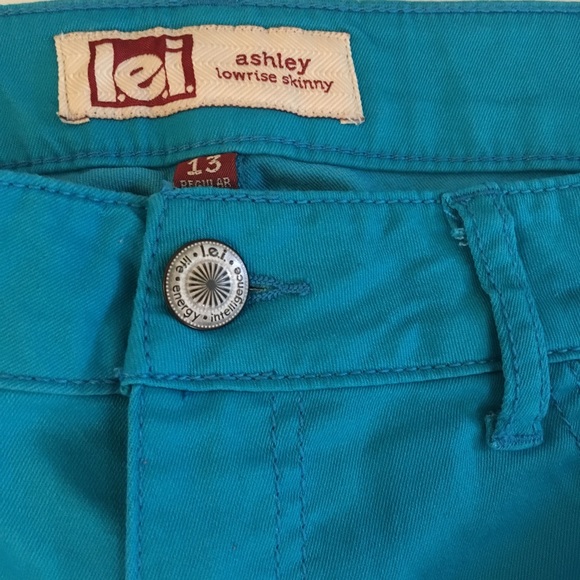 Turquoise Junior light weight jeans. Size 13. - Picture 2 of 7